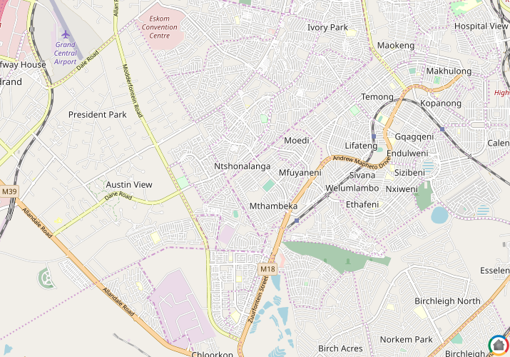 Map location of Entshonalanga